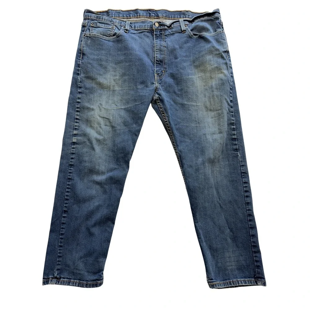 Levi's 502 Jeans Mens 44x30 Blue Medium Wash Regular Straight Leg Denim Big Tall
